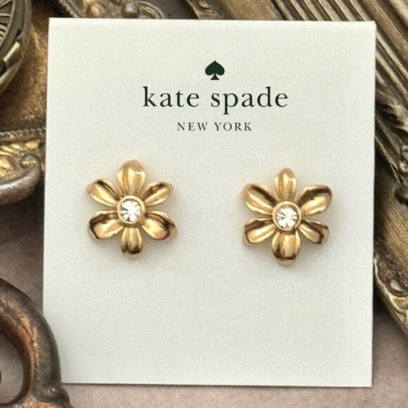 KATE SPADE • Gold Lovely Lillies Earrings - Picture 3 of 3